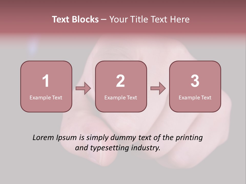 A Close Up Of Hand Pointing Towards Camera. PowerPoint Template