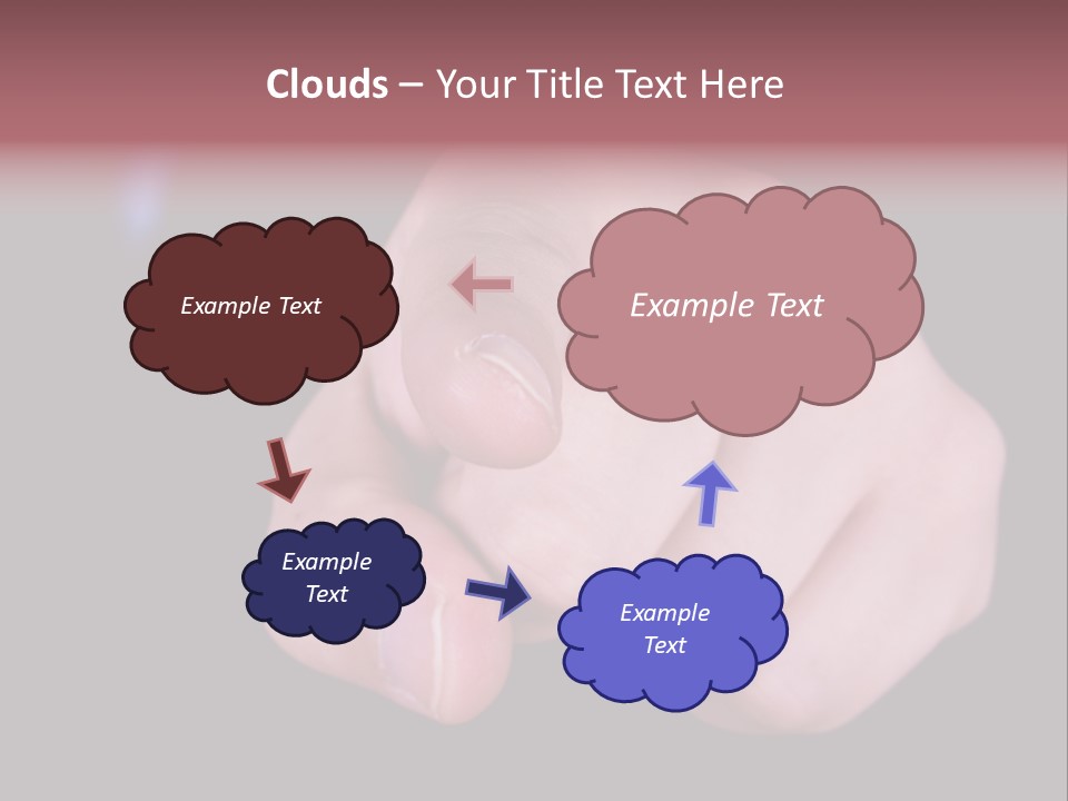 A Close Up Of Hand Pointing Towards Camera. PowerPoint Template
