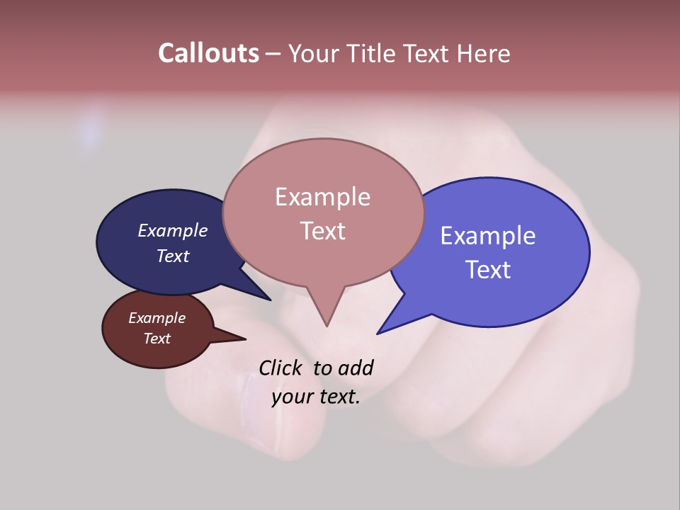A Close Up Of Hand Pointing Towards Camera. PowerPoint Template