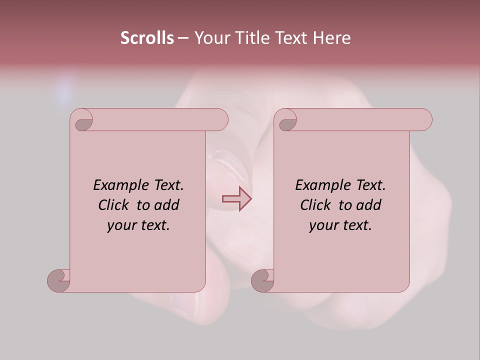 A Close Up Of Hand Pointing Towards Camera. PowerPoint Template