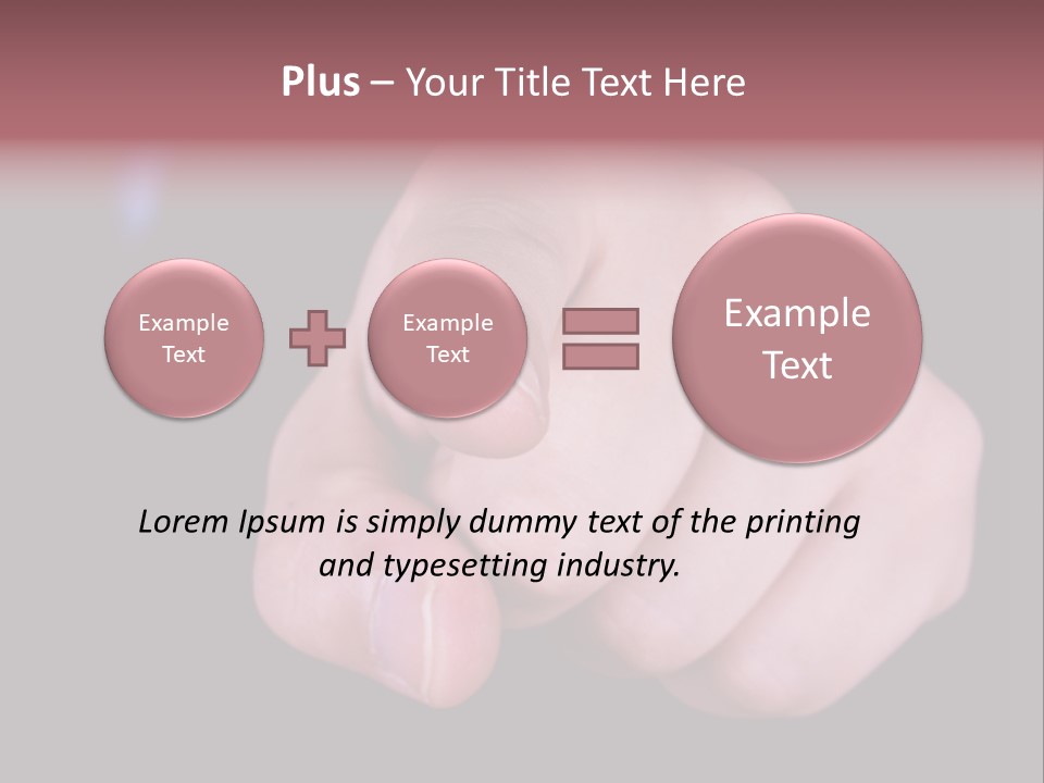 A Close Up Of Hand Pointing Towards Camera. PowerPoint Template