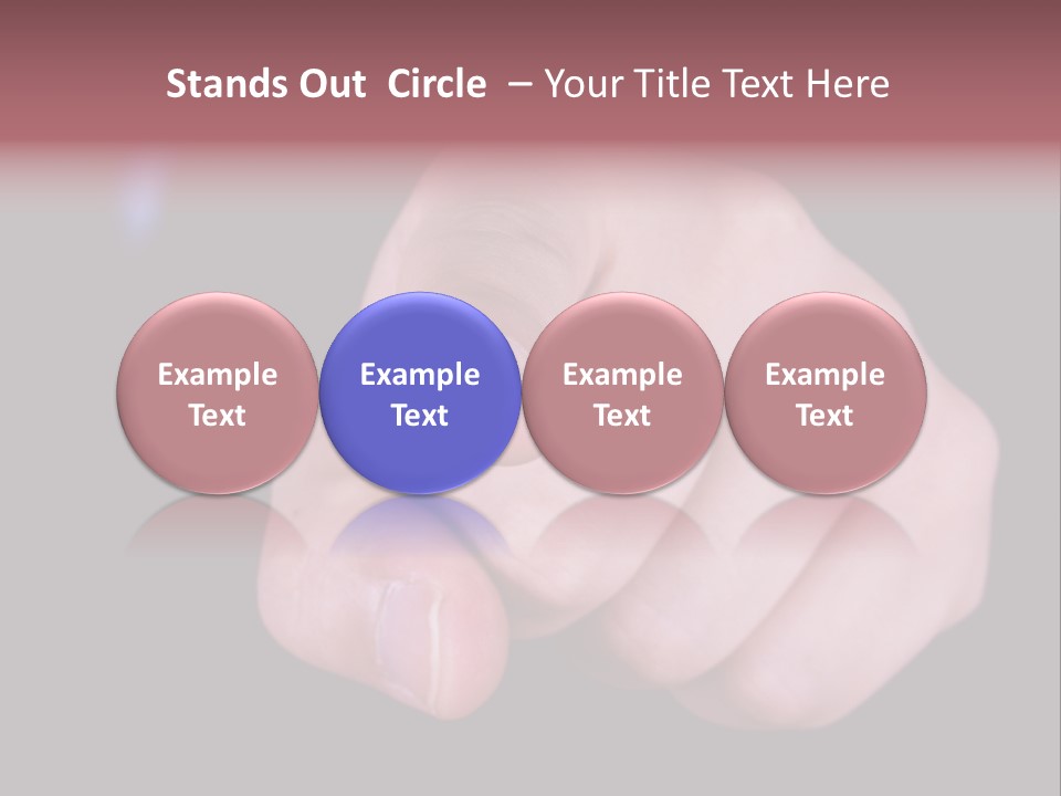 A Close Up Of Hand Pointing Towards Camera. PowerPoint Template