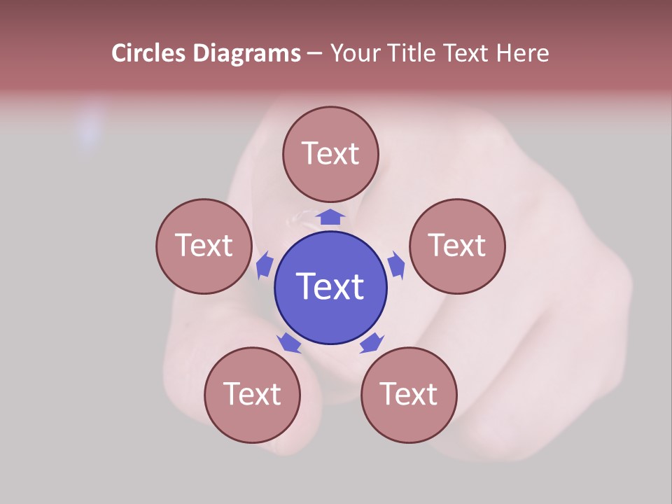 A Close Up Of Hand Pointing Towards Camera. PowerPoint Template