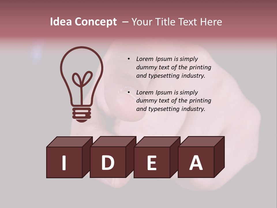 A Close Up Of Hand Pointing Towards Camera. PowerPoint Template