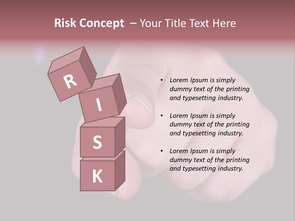 A Close Up Of Hand Pointing Towards Camera. PowerPoint Template