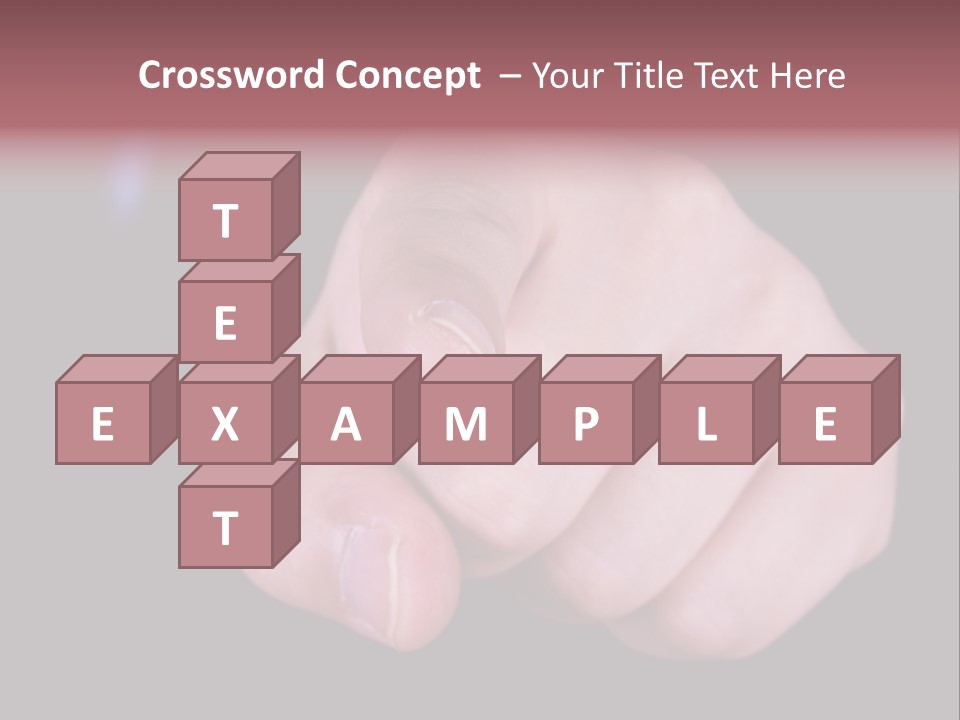 A Close Up Of Hand Pointing Towards Camera. PowerPoint Template