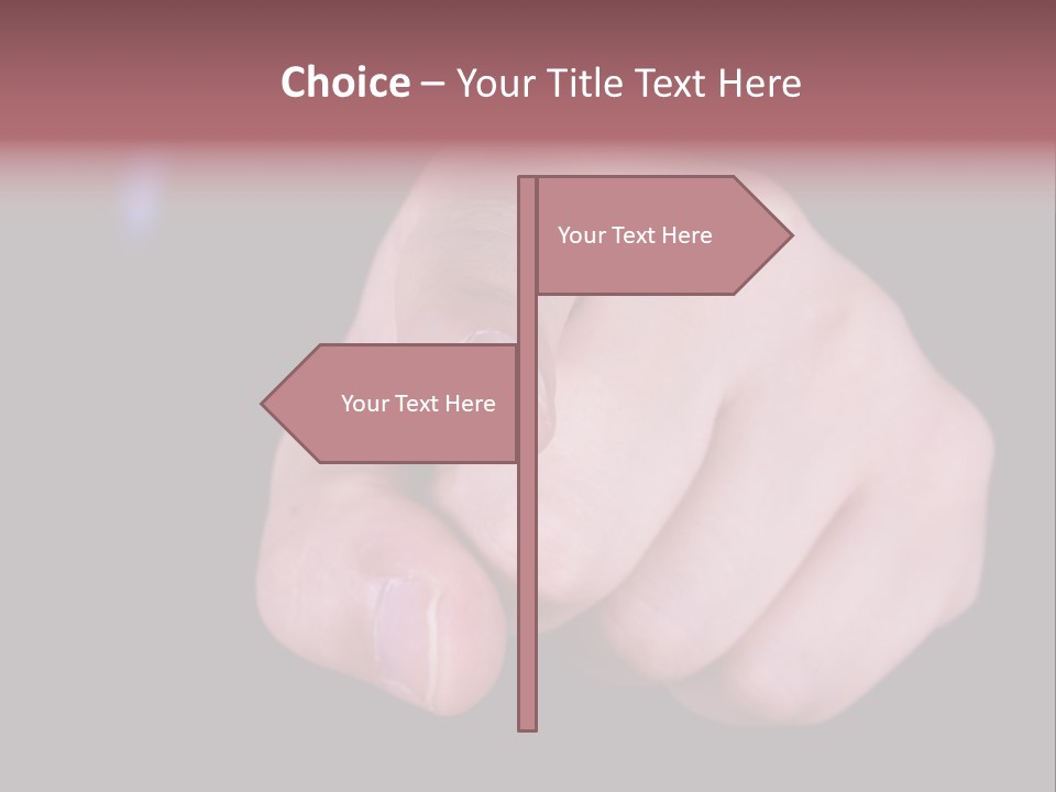 A Close Up Of Hand Pointing Towards Camera. PowerPoint Template