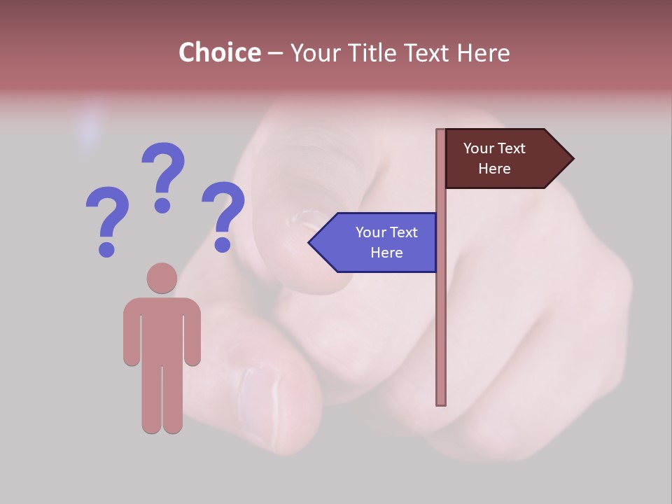 A Close Up Of Hand Pointing Towards Camera. PowerPoint Template