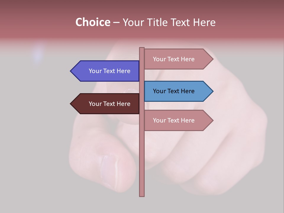 A Close Up Of Hand Pointing Towards Camera. PowerPoint Template