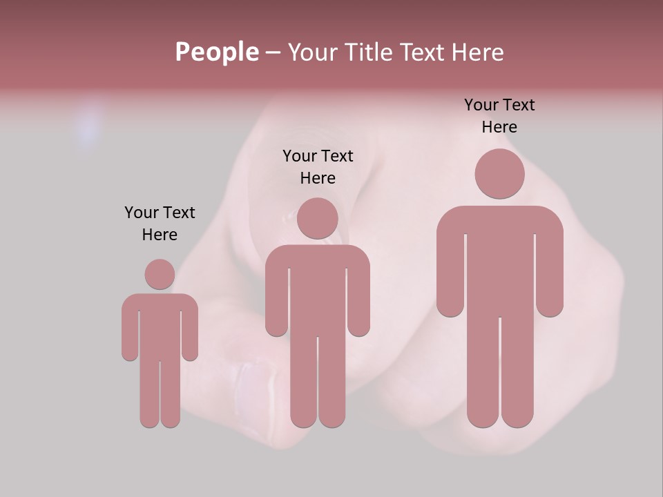 A Close Up Of Hand Pointing Towards Camera. PowerPoint Template