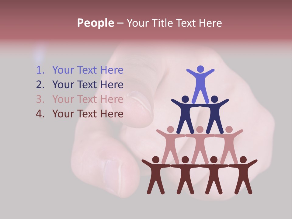 A Close Up Of Hand Pointing Towards Camera. PowerPoint Template