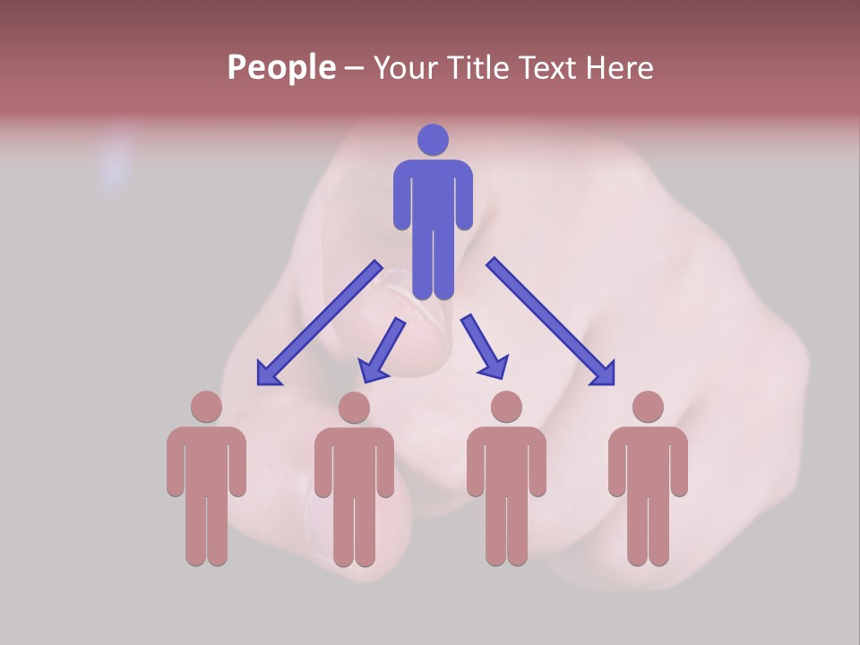 A Close Up Of Hand Pointing Towards Camera. PowerPoint Template