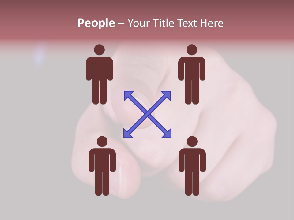 A Close Up Of Hand Pointing Towards Camera. PowerPoint Template