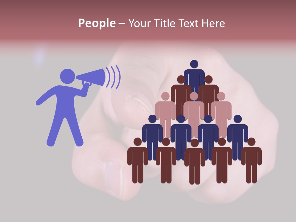 A Close Up Of Hand Pointing Towards Camera. PowerPoint Template