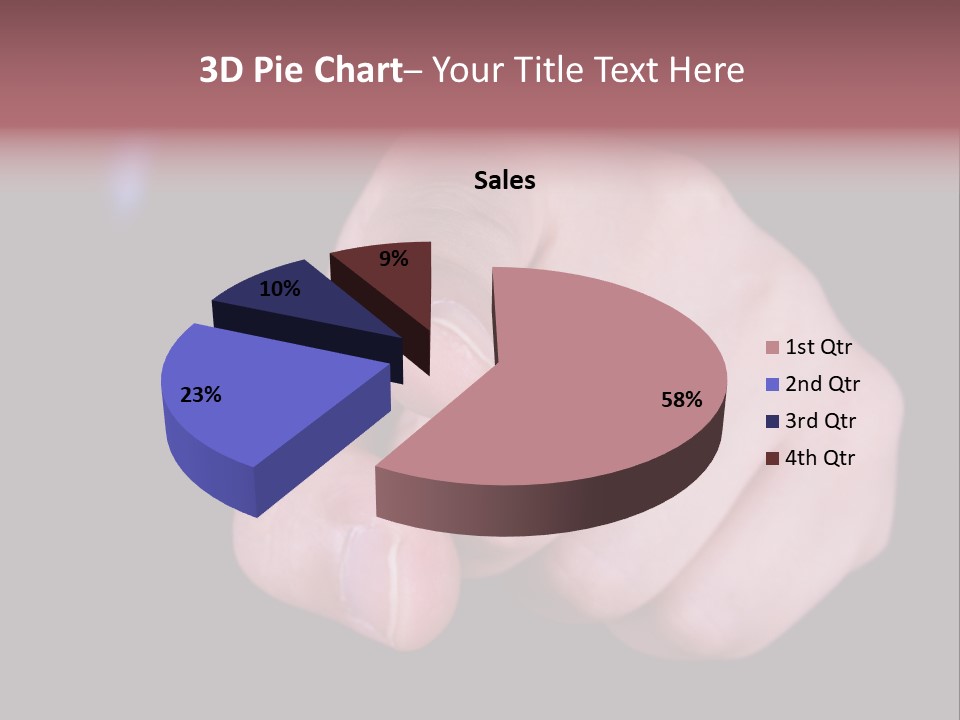 A Close Up Of Hand Pointing Towards Camera. PowerPoint Template