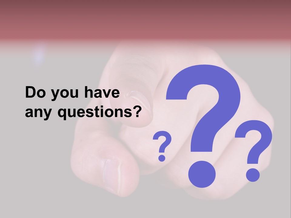 A Close Up Of Hand Pointing Towards Camera. PowerPoint Template