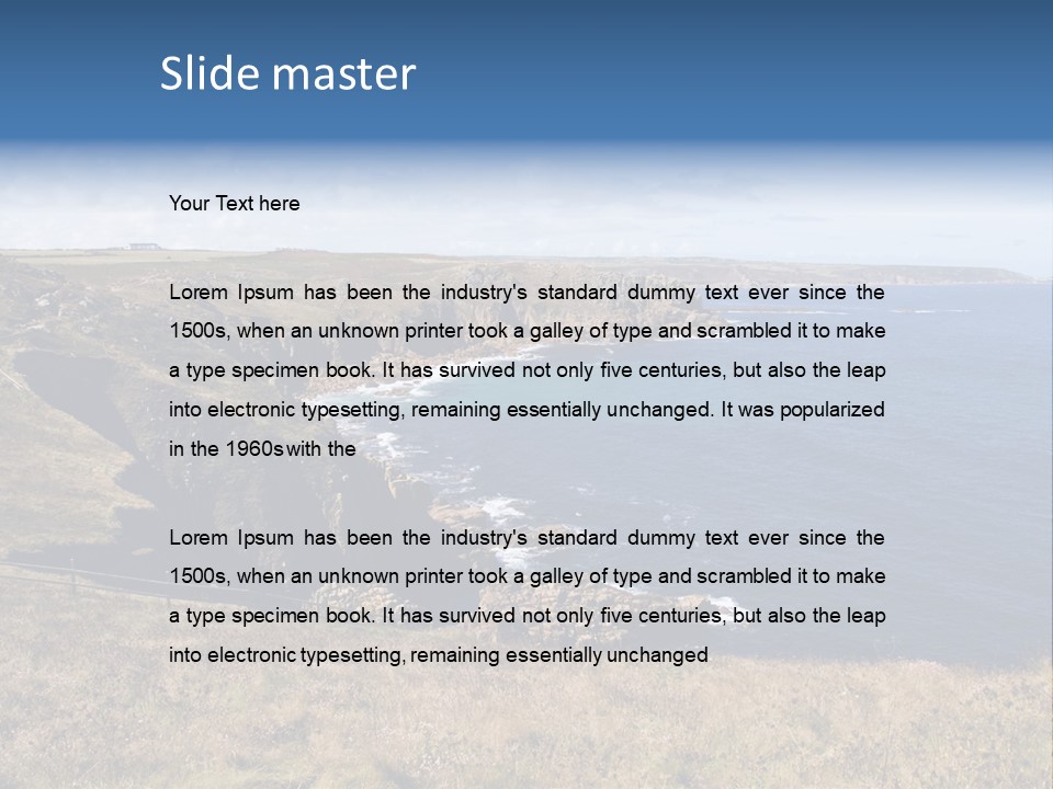 Lands End Cliffs PowerPoint Template