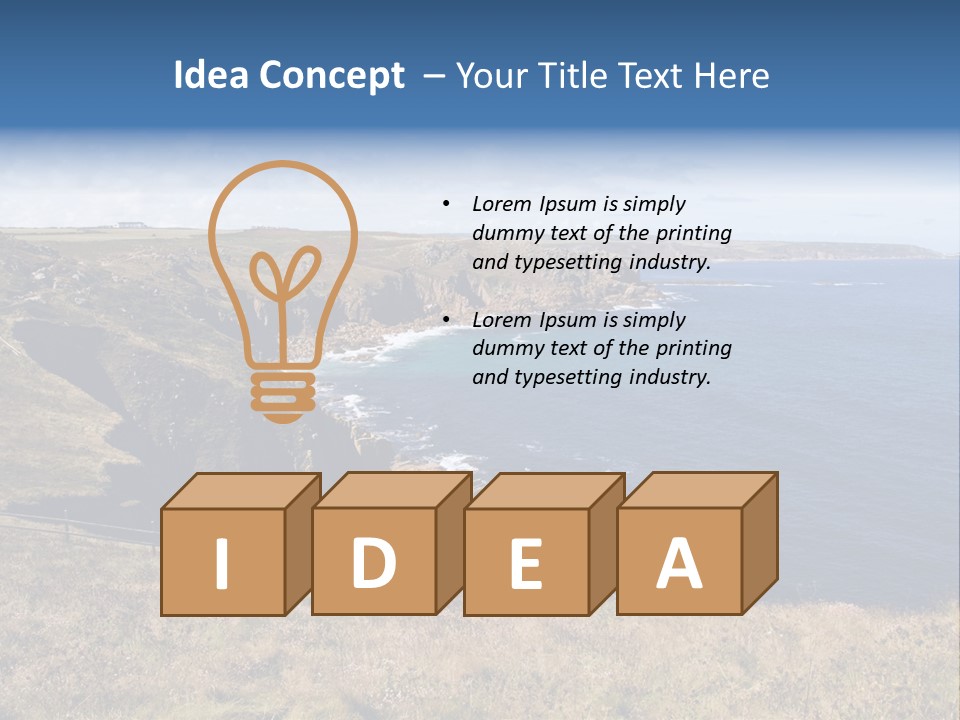 Lands End Cliffs PowerPoint Template