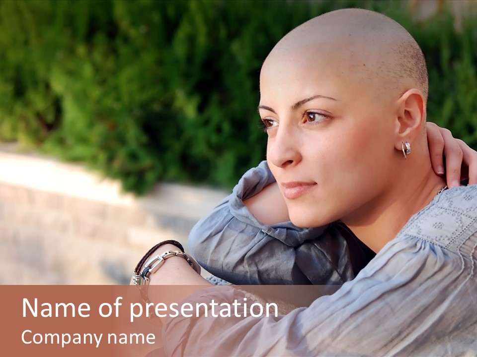 Breast Cancer Survivor With Positive Attitude PowerPoint Template