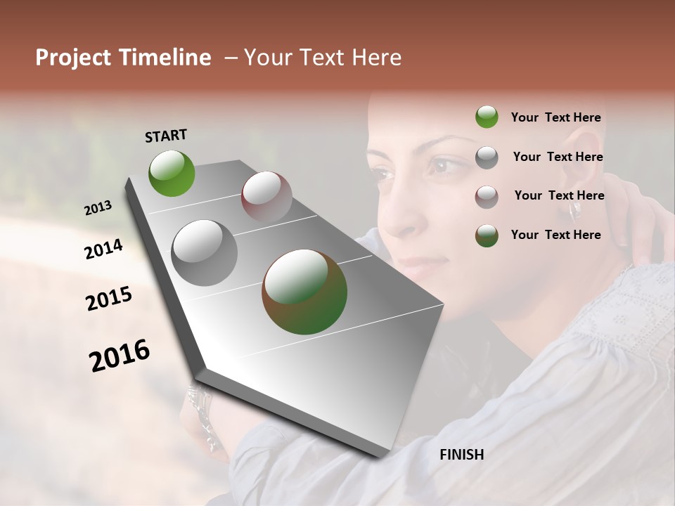 Breast Cancer Survivor With Positive Attitude PowerPoint Template