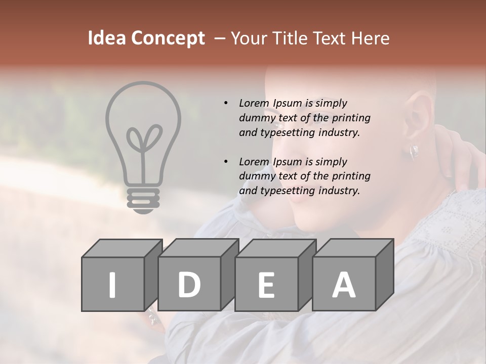 Breast Cancer Survivor With Positive Attitude PowerPoint Template