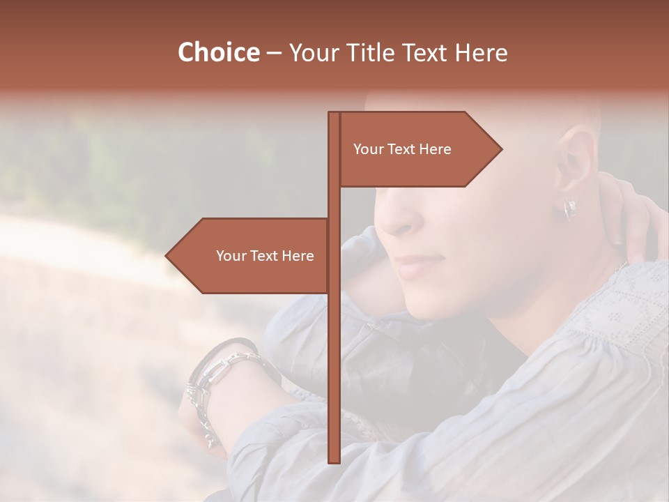 Breast Cancer Survivor With Positive Attitude PowerPoint Template