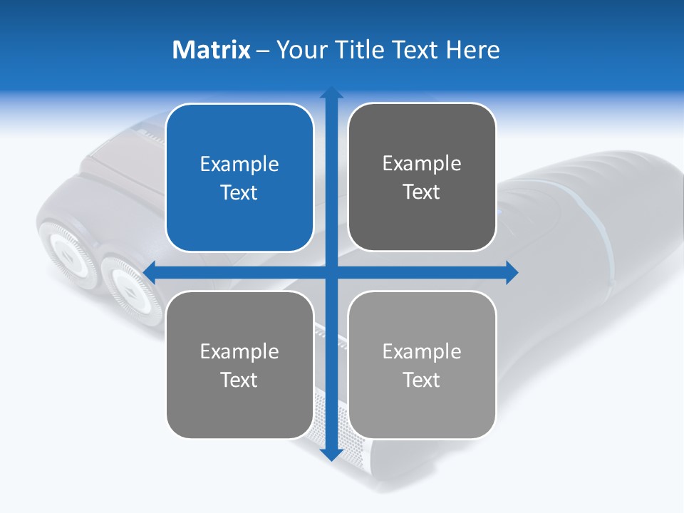 Modern Electric Shavers Isolated On White Background PowerPoint Template