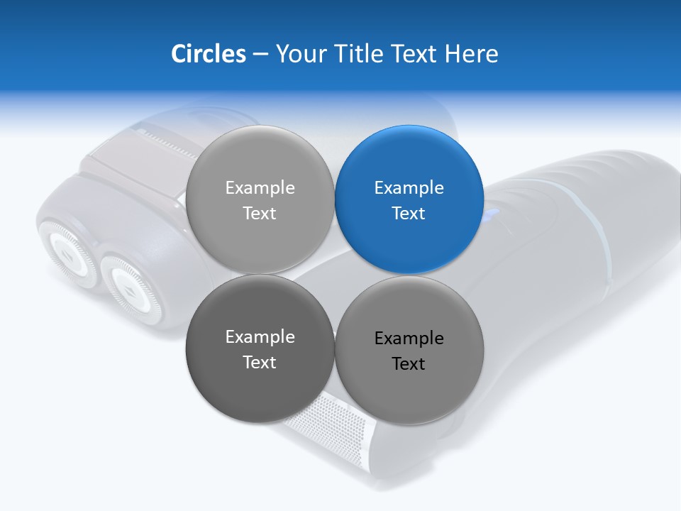 Modern Electric Shavers Isolated On White Background PowerPoint Template