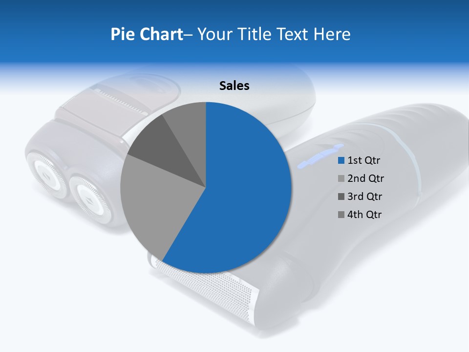 Modern Electric Shavers Isolated On White Background PowerPoint Template