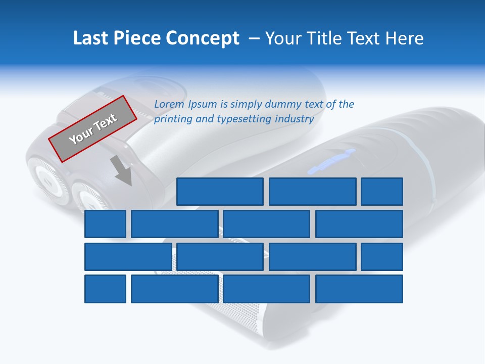 Modern Electric Shavers Isolated On White Background PowerPoint Template