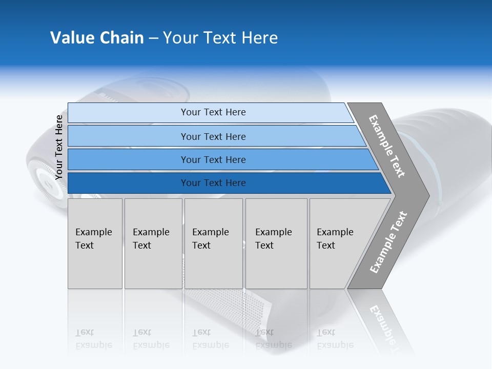 Modern Electric Shavers Isolated On White Background PowerPoint Template