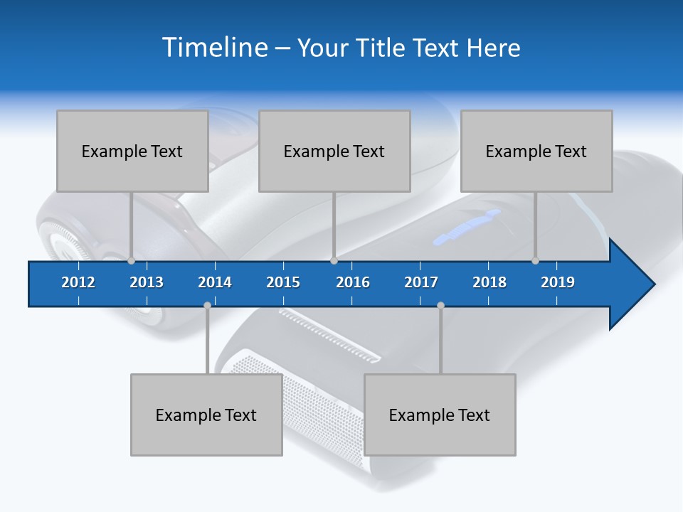 Modern Electric Shavers Isolated On White Background PowerPoint Template