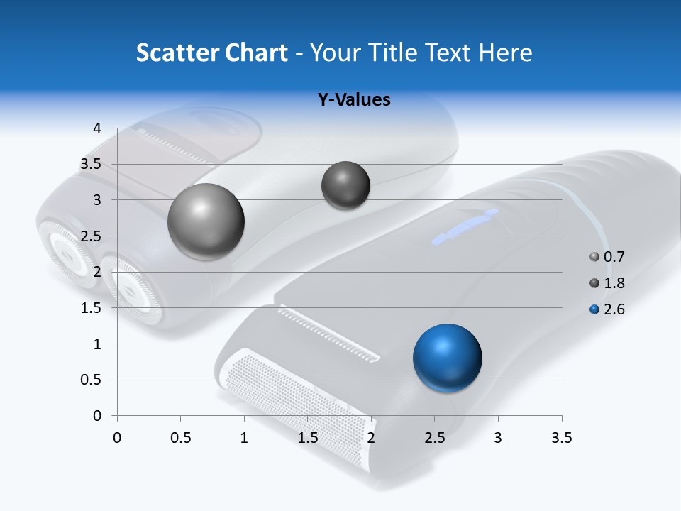 Modern Electric Shavers Isolated On White Background PowerPoint Template