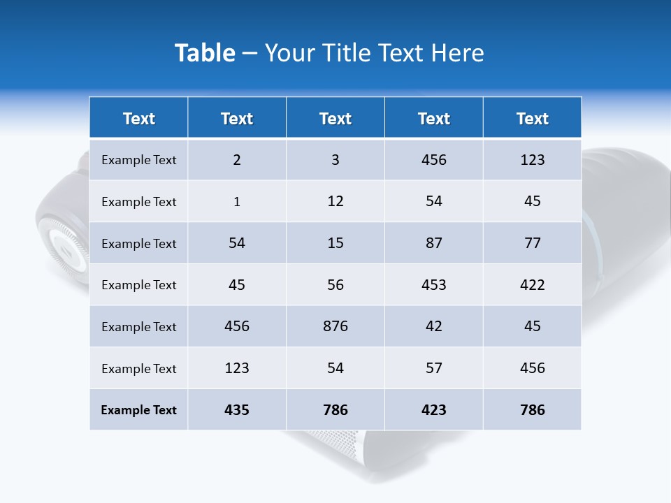 Modern Electric Shavers Isolated On White Background PowerPoint Template