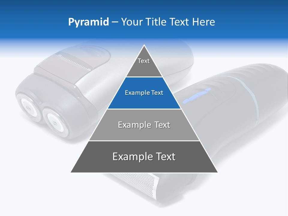 Modern Electric Shavers Isolated On White Background PowerPoint Template