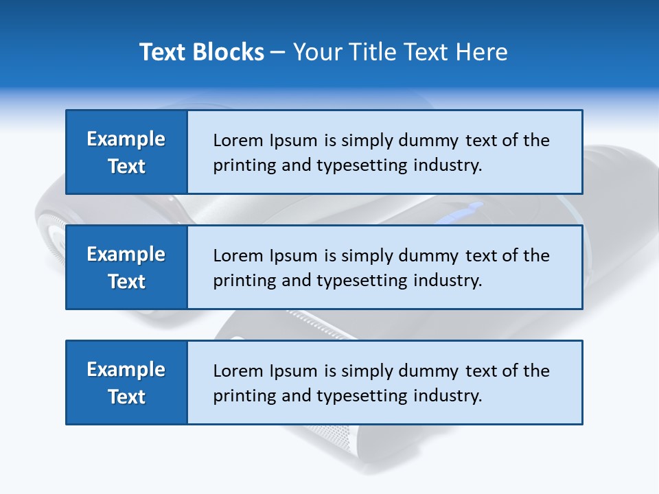 Modern Electric Shavers Isolated On White Background PowerPoint Template