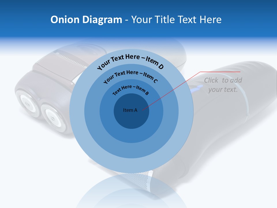 Modern Electric Shavers Isolated On White Background PowerPoint Template
