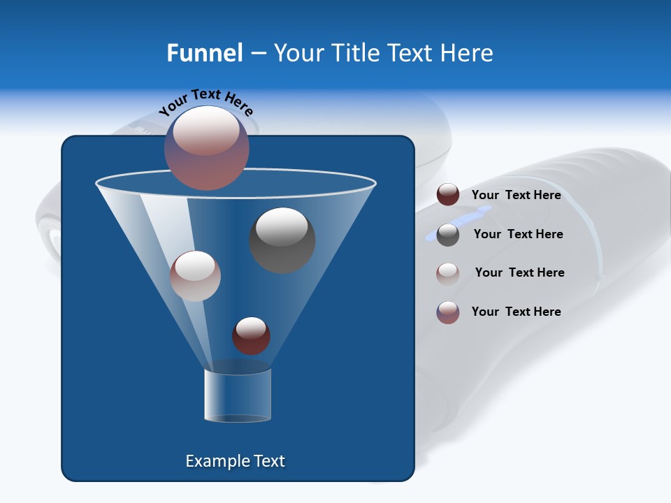 Modern Electric Shavers Isolated On White Background PowerPoint Template