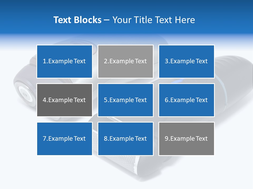 Modern Electric Shavers Isolated On White Background PowerPoint Template