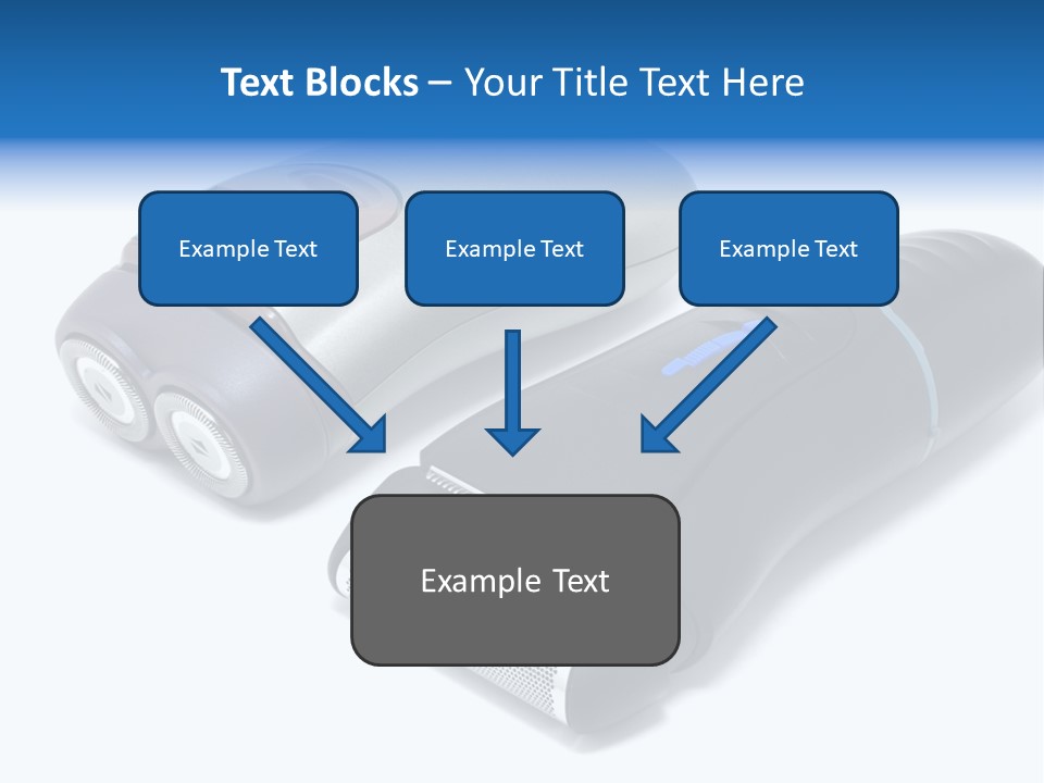 Modern Electric Shavers Isolated On White Background PowerPoint Template
