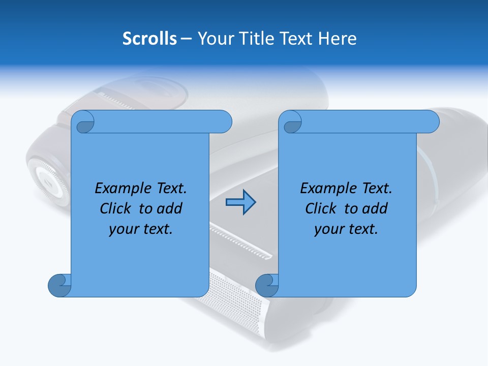 Modern Electric Shavers Isolated On White Background PowerPoint Template