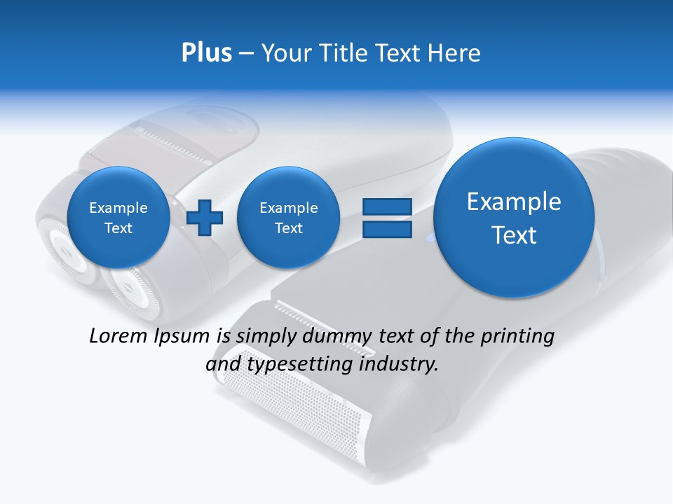 Modern Electric Shavers Isolated On White Background PowerPoint Template