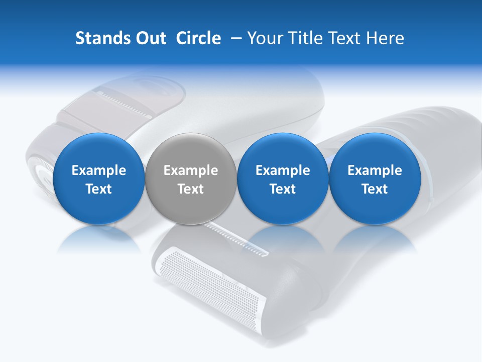 Modern Electric Shavers Isolated On White Background PowerPoint Template