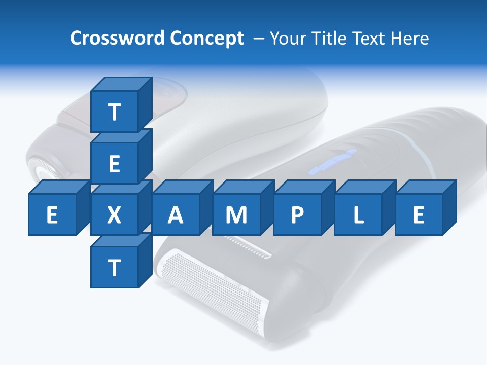 Modern Electric Shavers Isolated On White Background PowerPoint Template