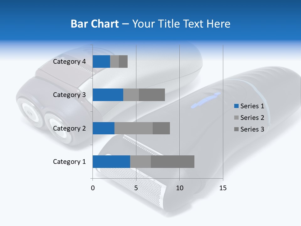 Modern Electric Shavers Isolated On White Background PowerPoint Template