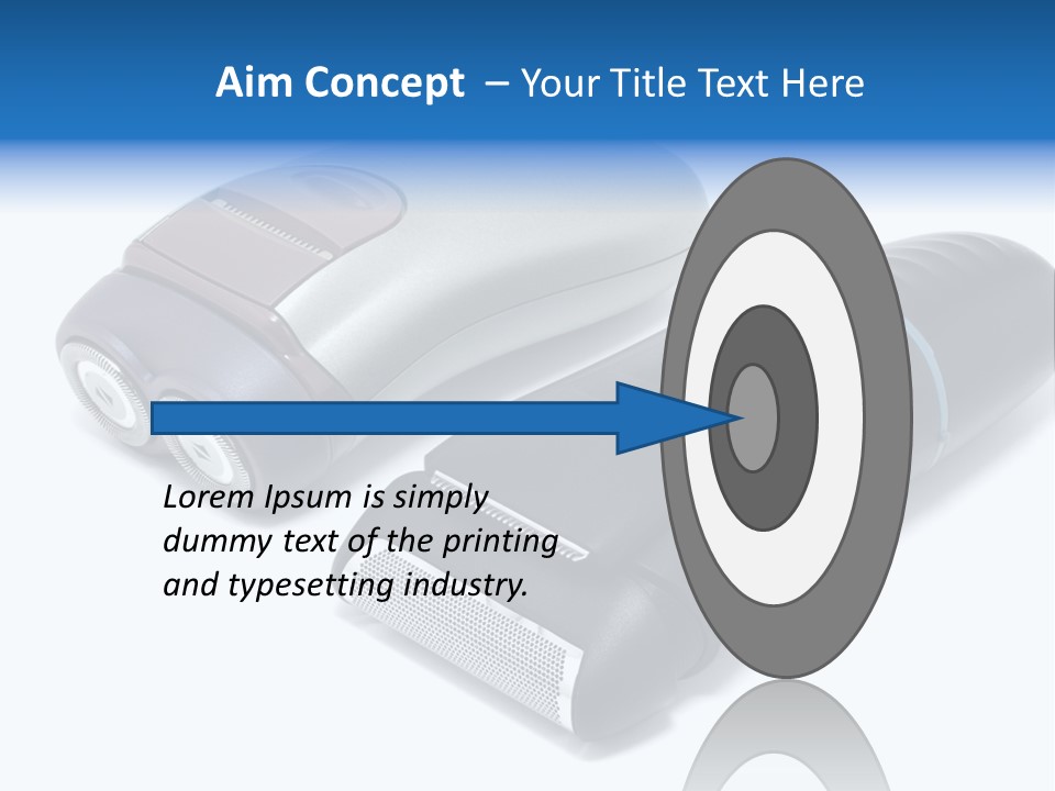 Modern Electric Shavers Isolated On White Background PowerPoint Template