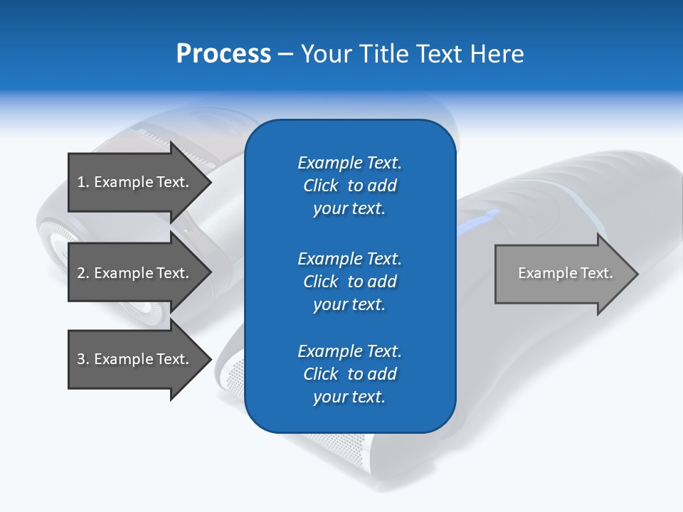 Modern Electric Shavers Isolated On White Background PowerPoint Template