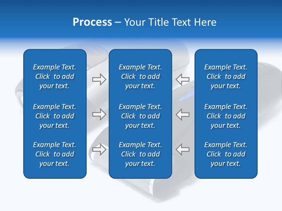 Modern Electric Shavers Isolated On White Background PowerPoint Template