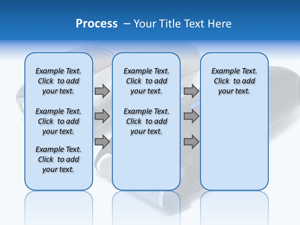 Modern Electric Shavers Isolated On White Background PowerPoint Template