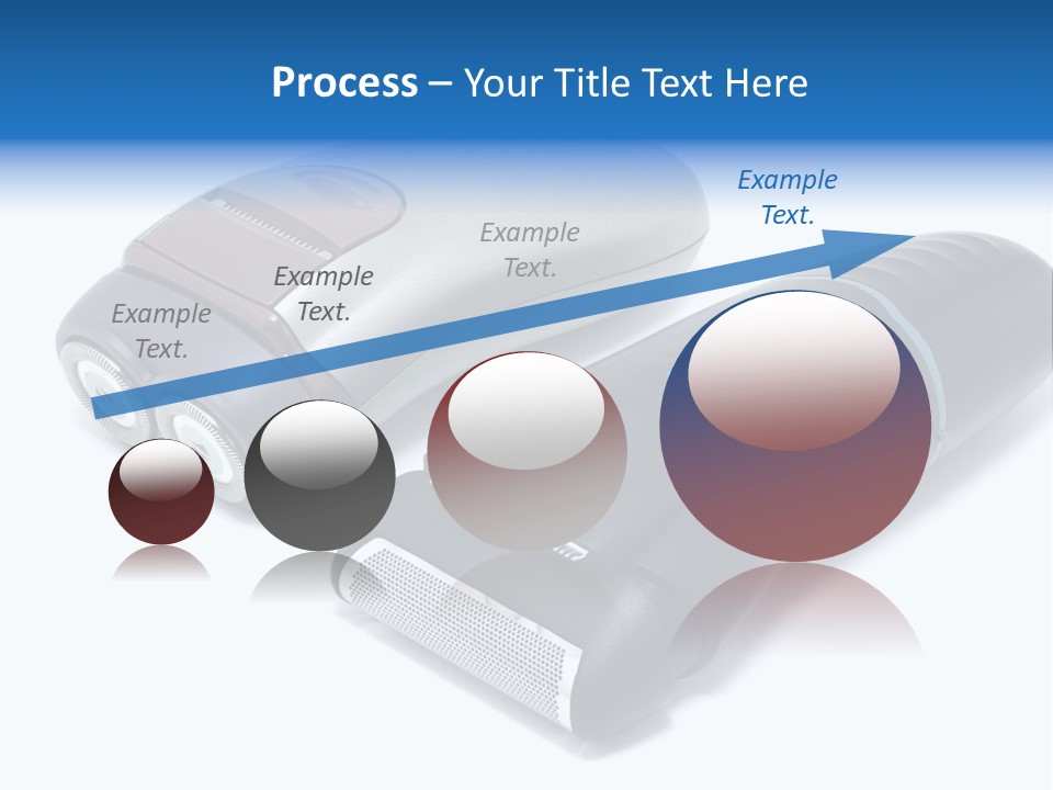 Modern Electric Shavers Isolated On White Background PowerPoint Template